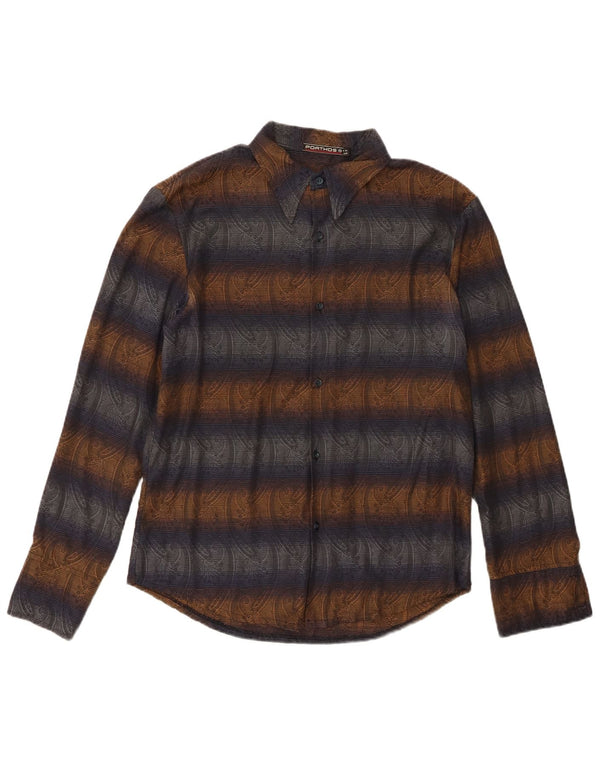 Cămașă Vintage pentru bărbați Mediu Bleumarin Paisley Poliester