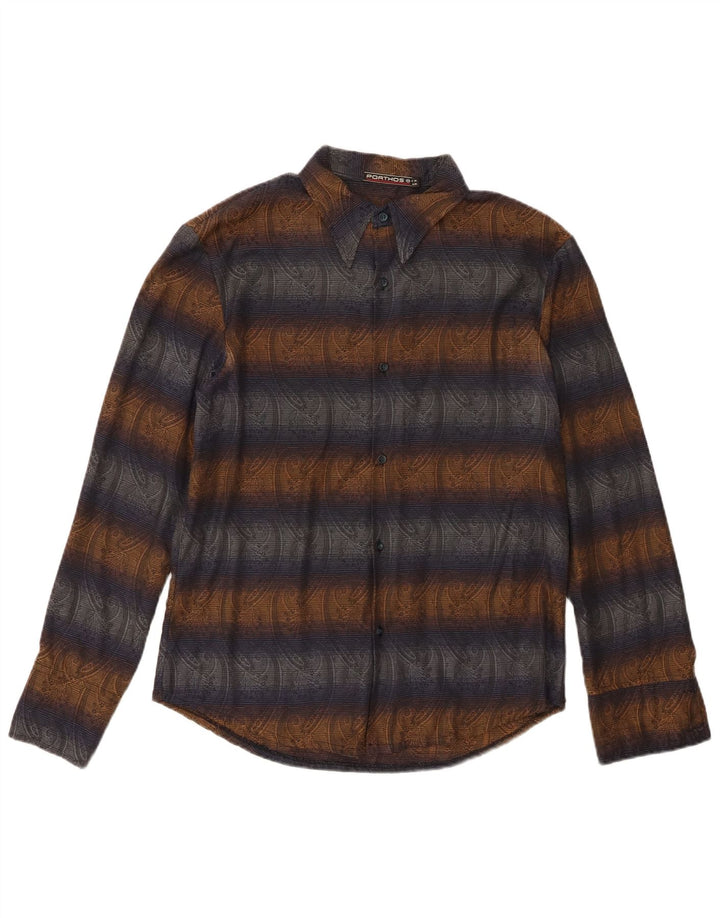 Cămașă Vintage pentru bărbați Mediu Bleumarin Paisley Poliester