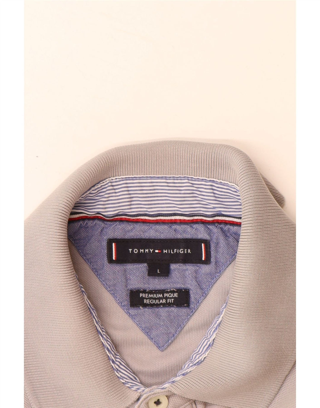 Tricou polo TOMMY HILFIGER pentru bărbați, bumbac, gri mare