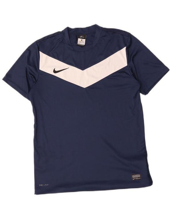 Tricou Nike Dri Fit pentru bărbați Top Mediu Bleumarin Poliester Colorblock