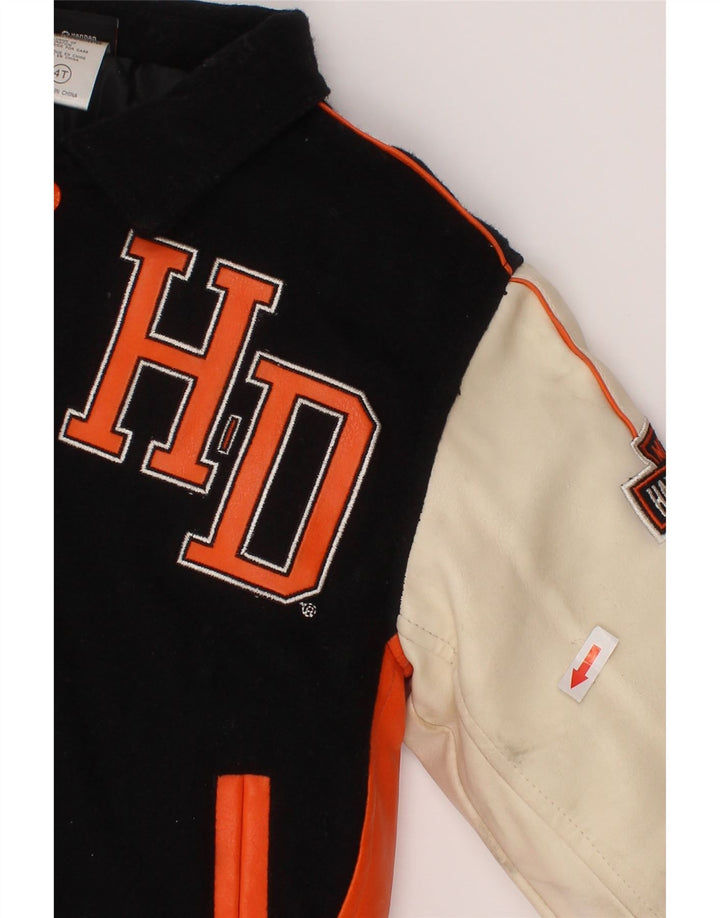 Jachetă Varsity cu grafică pentru băieți Harley Davidson, 3-4 ani, albastru bleumarin