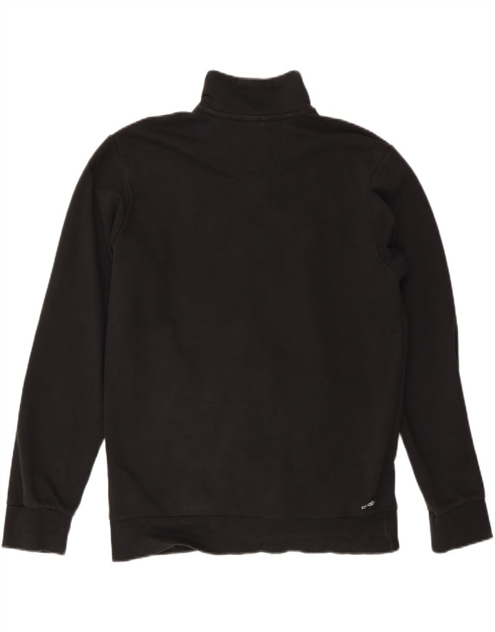 Jachetă de top pentru trening grafic ADIDAS, mare, negru, bumbac