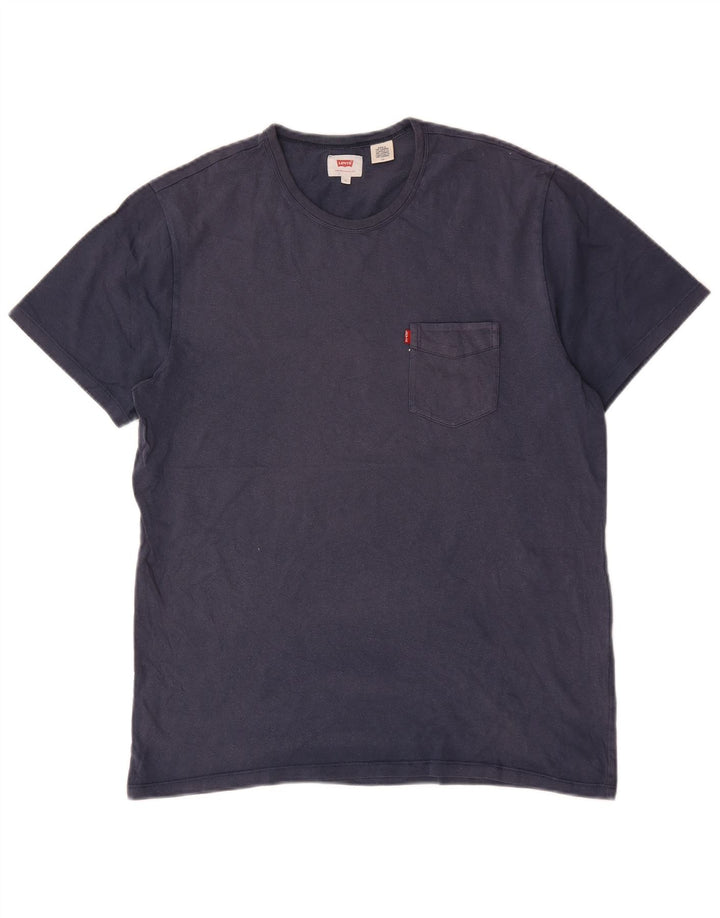 Tricou pentru bărbați Levi's Top mare din bumbac bleumarin