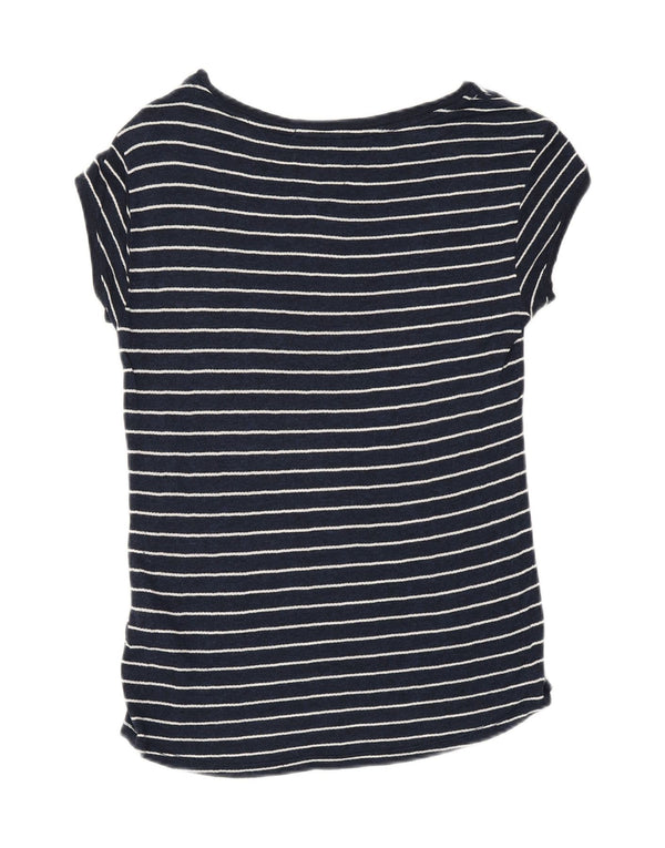 TOMMY HILFIGER Tricou pentru femei Top UK 6 XS Viscoză cu dungi bleumarin