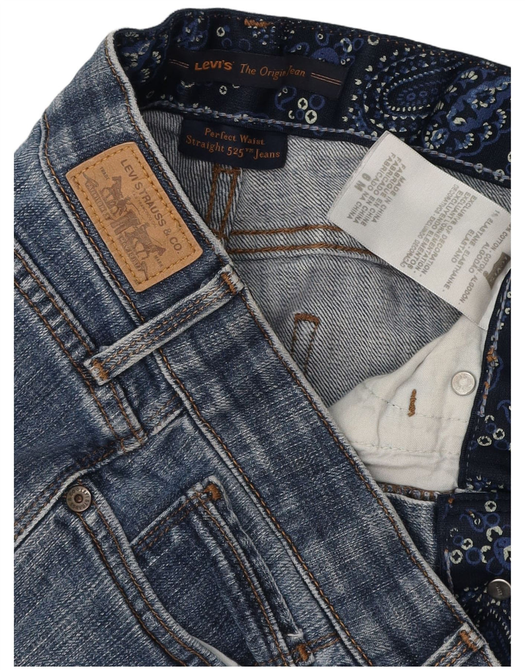 LEVI'S Blugi drepti 525 pentru femei US 6 Medium W28 L31 Blue Bumbac