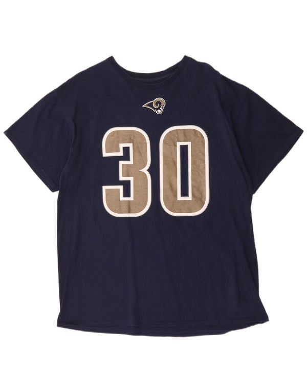 MAJESTIC Bărbați Todd Gurley II Tricou grafic Top XL Bumbac bleumarin