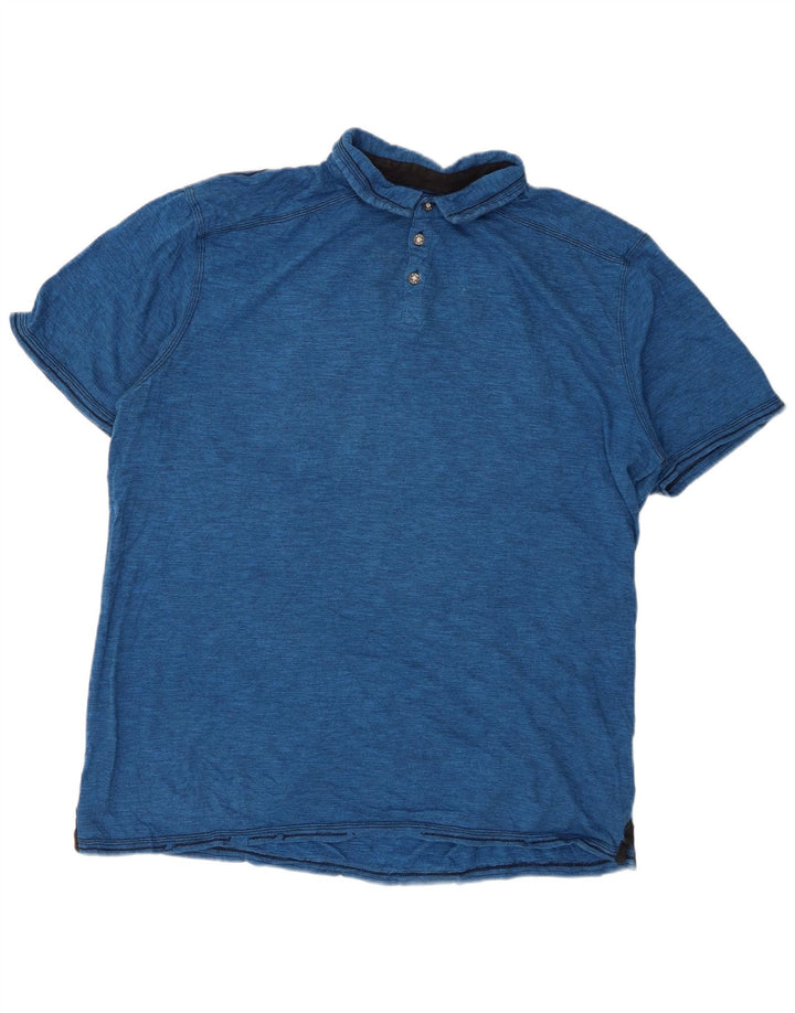 Cămașă polo BKE pentru bărbați 2XL, bumbac cu pete albastre