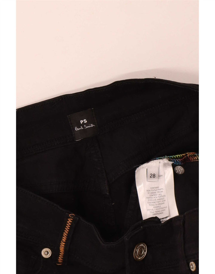 Blugi tăiați pentru femei Paul Smith W28 L24 bumbac negru
