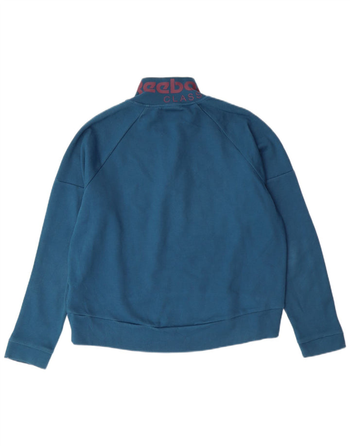 Pulover pentru femei REEBOK cu grafic supradimensionat UK 8/10 Small Blue