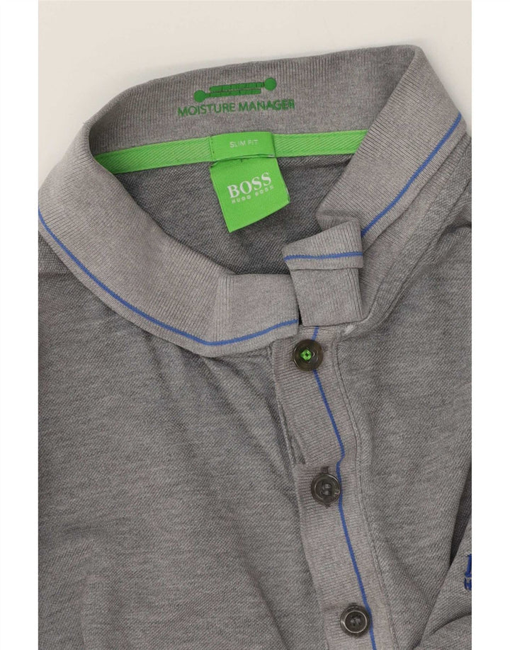Cămașă polo pentru bărbați Hugo Boss Slim Fit XL, gri