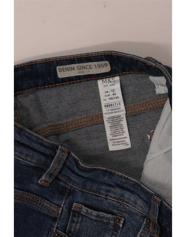 Pantaloni scurți din denim pentru femei Marks & Spencer UK 12 Medium W30 Bumbac albastru