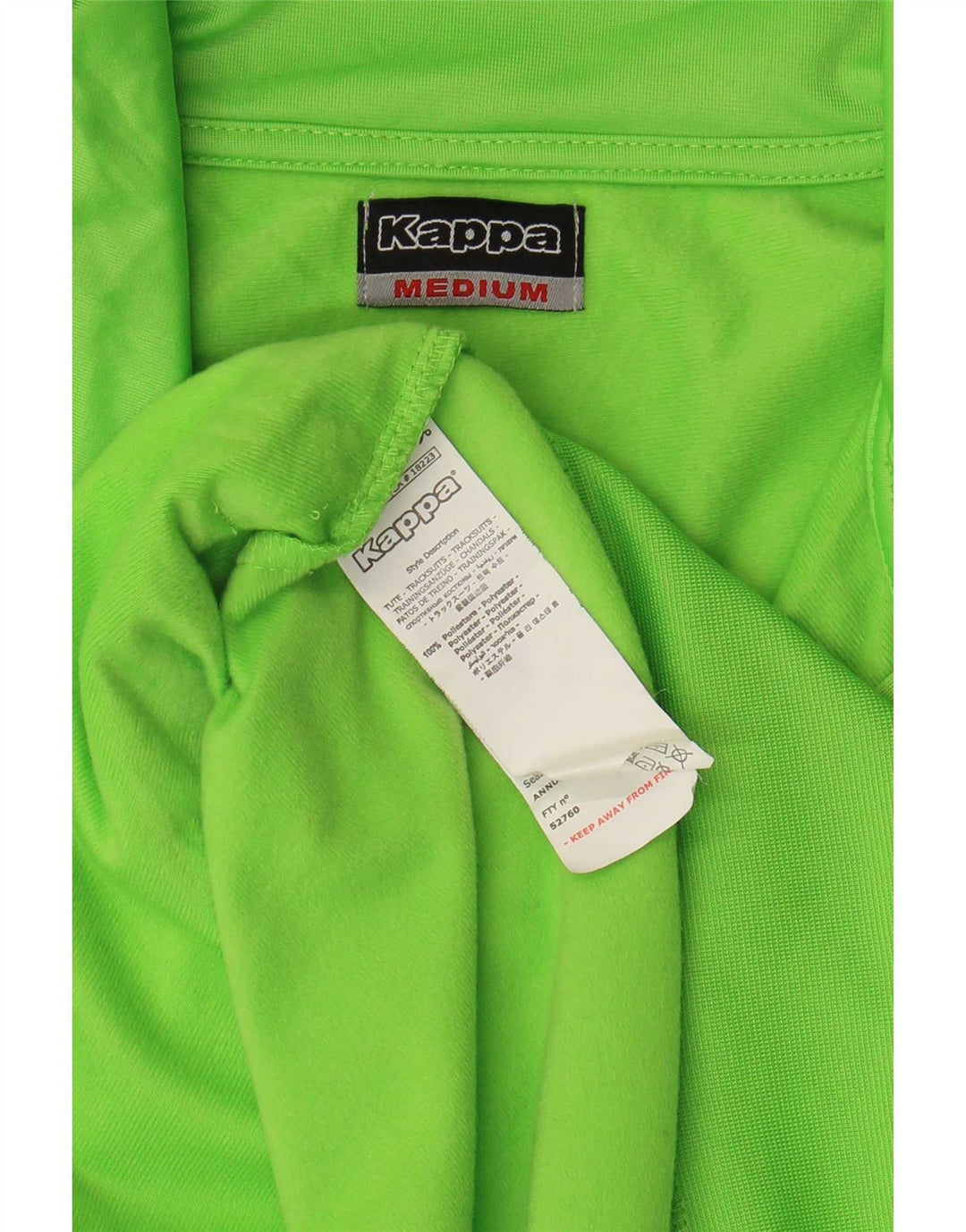 Jachetă de trening pentru bărbați Kappa, verde mediu, poliester color bloc
