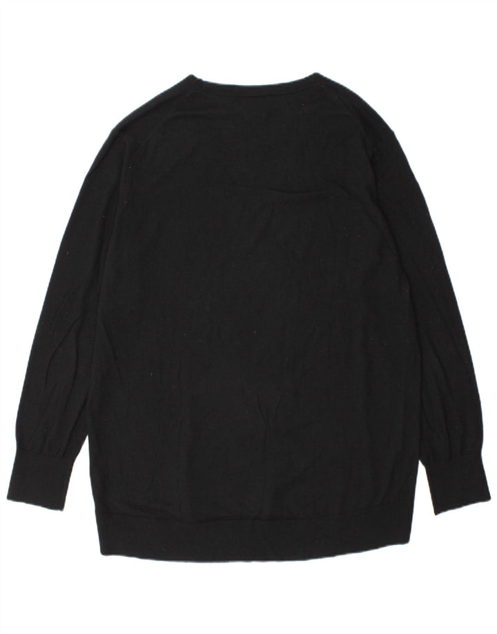 Massimo Dutti Pulover cu decolteu în V pentru bărbați, mic, negru