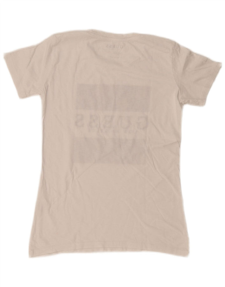 Tricou grafic Guess pentru femei Top UK 10 Small White
