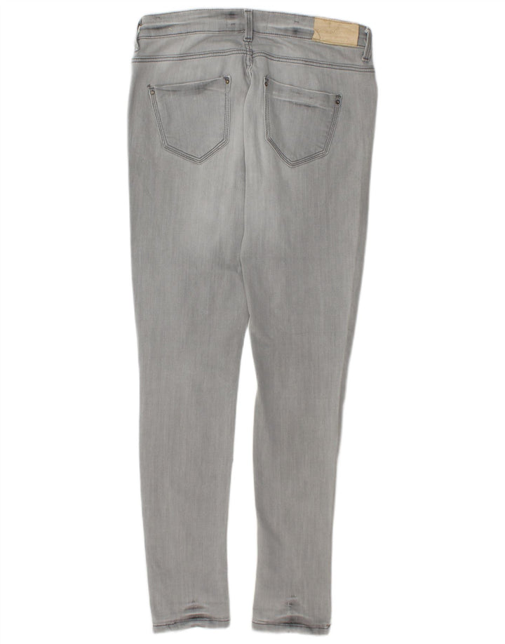 Blugi skinny de damă ZARA Distressed EU 38 Small W28 L30 Bumbac gri