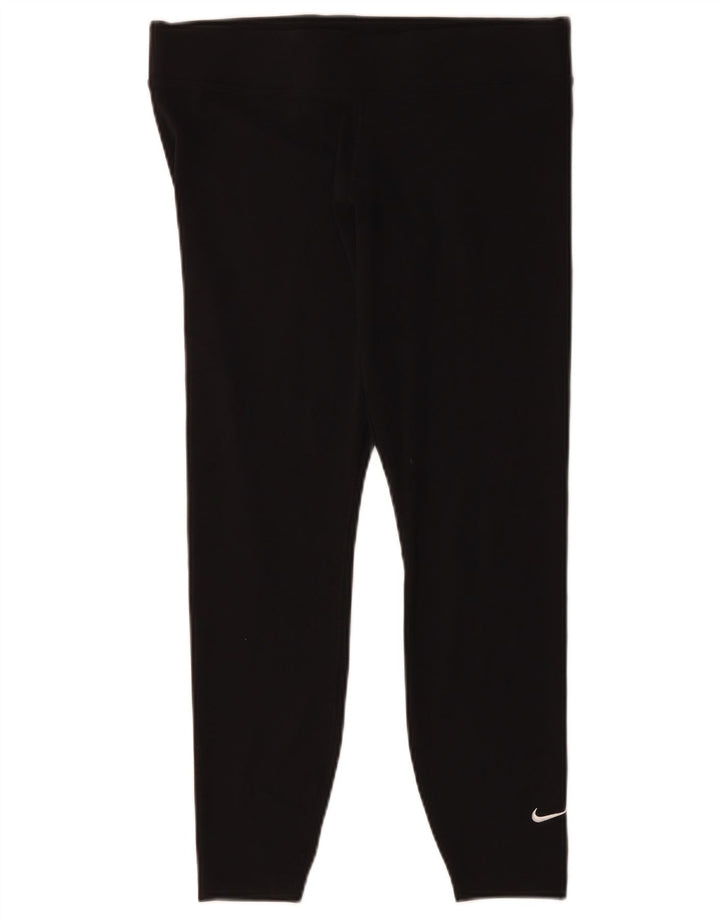 Leggings pentru femei Nike UK 14, mare, negru, bumbac