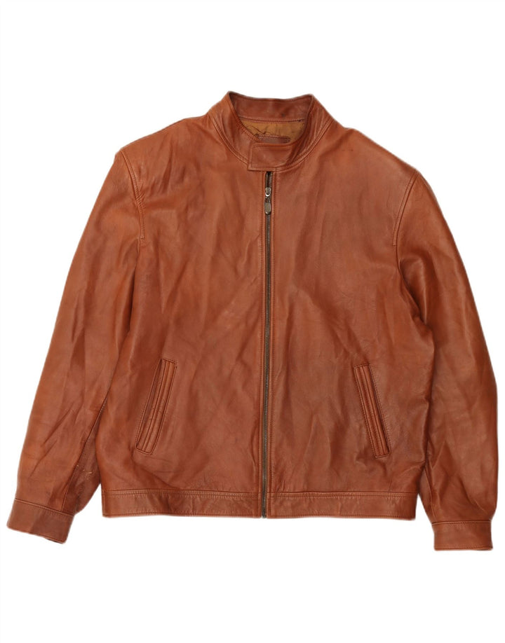 Jachetă din piele vintage pentru bărbați UK 42 XL maro