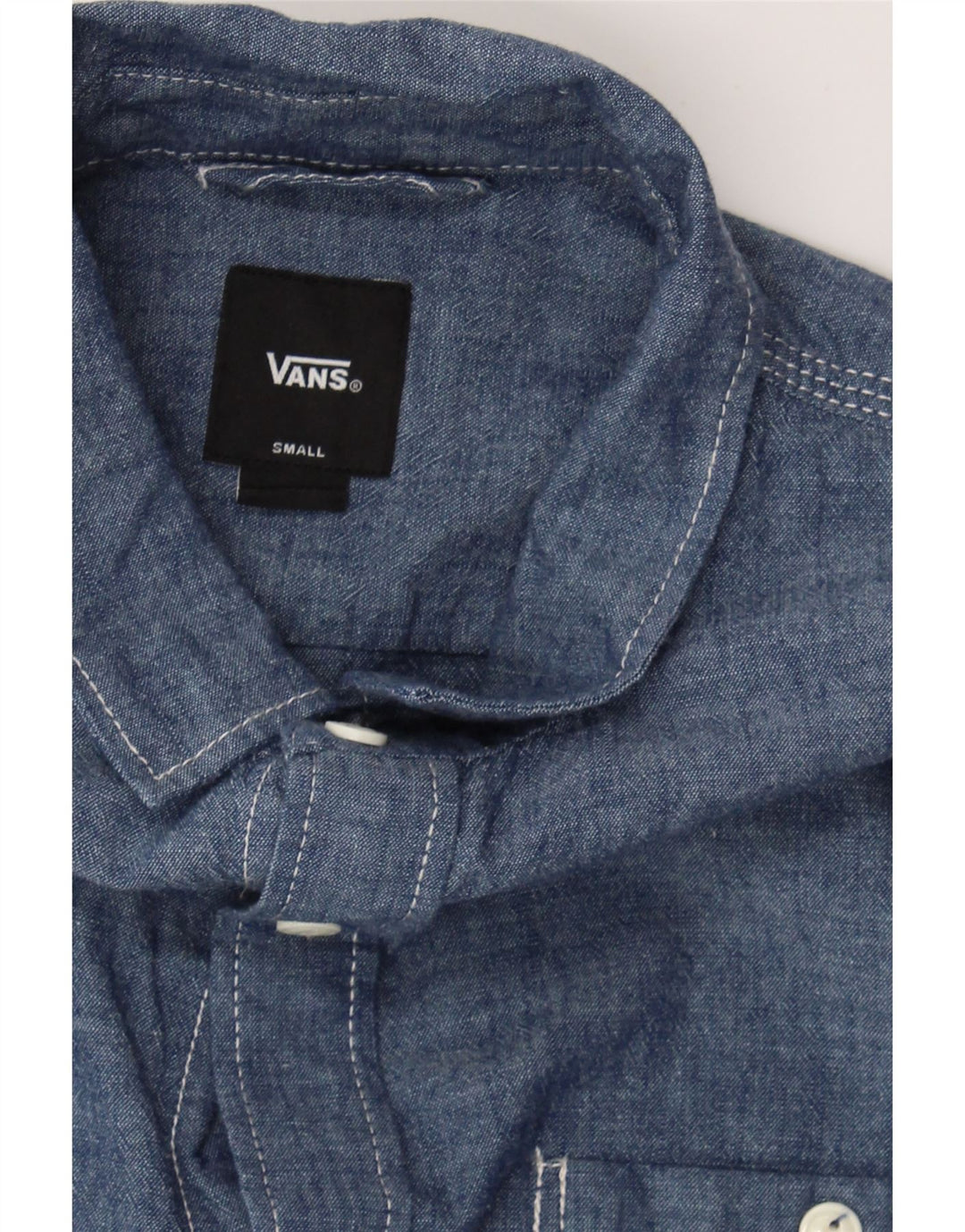 VANS Mens Shirt Small Navy Blue Cotton Vintage Vans and Second-Hand Vans from Messina Hembry 