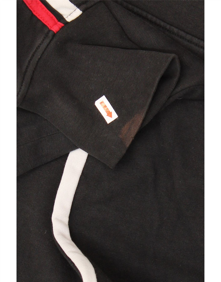 Pulover pentru femei FILA Crop Graphic Hoodie UK 18 XL, bumbac color bloc negru