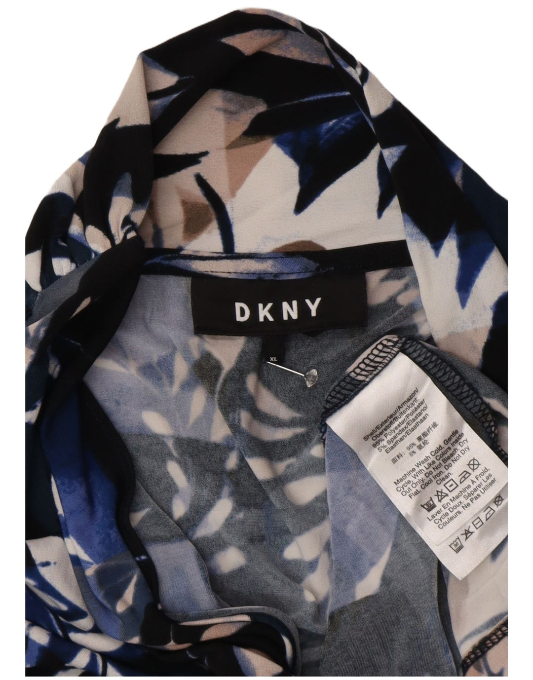 Bluză DKNY pentru femei UK 18 XL Poliester floral multicolor