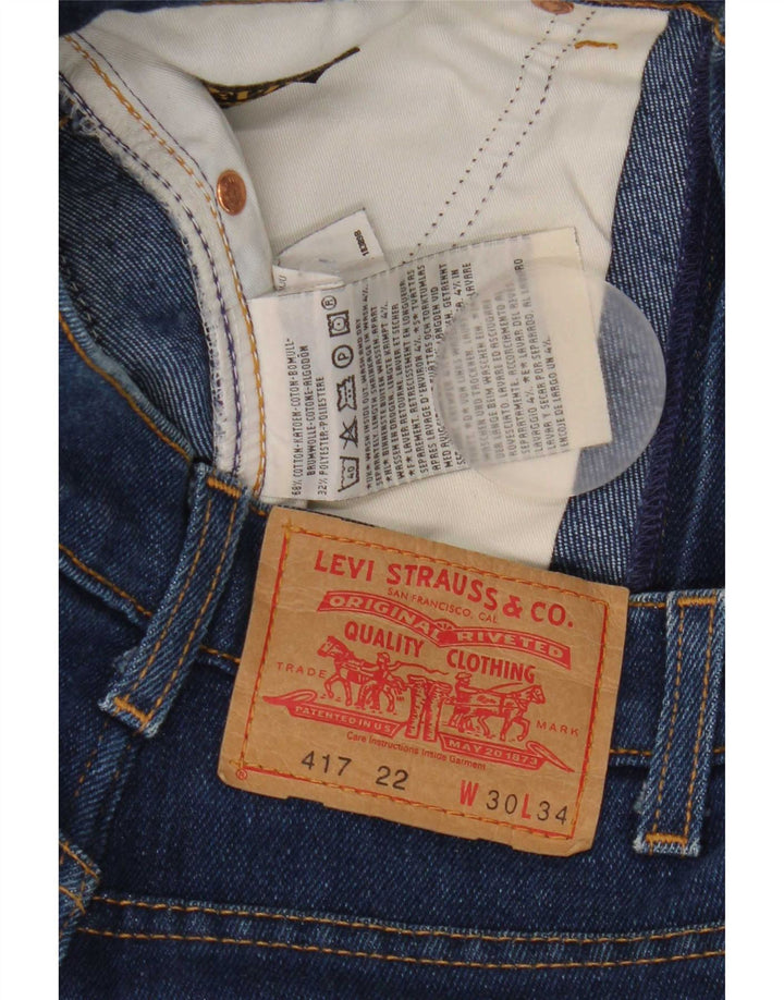 Blugi pentru bărbați Levi's 417 Bootcut W30 L34 Bumbac albastru