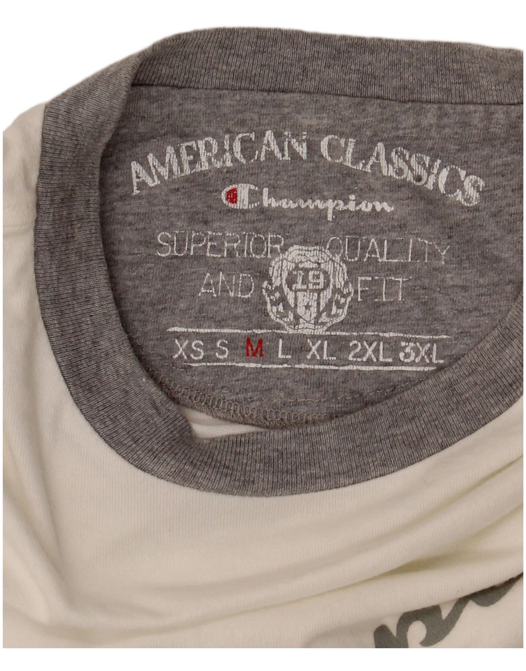 Tricou grafic pentru bărbați Champion Top Mediu Alb