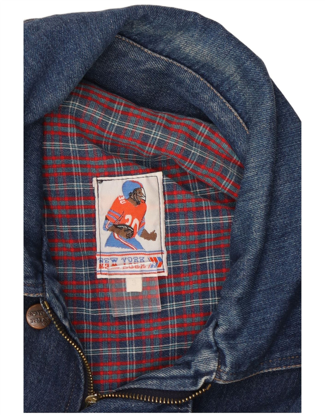 Jachetă de blugi vintage pentru bărbați UK 44 2XL Albastru