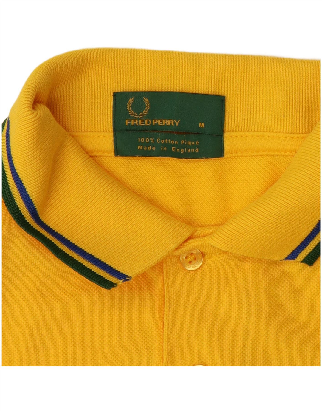 FRED PERRY Tricou polo pentru bărbați din bumbac galben mediu