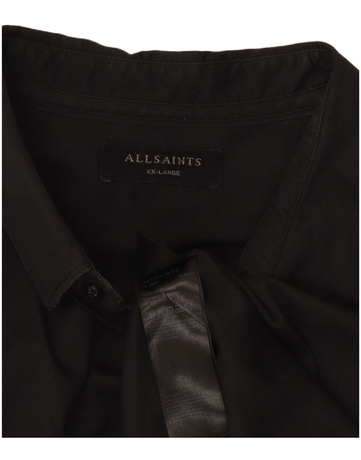 Cămașă pentru bărbați All Saints 2XL bumbac negru