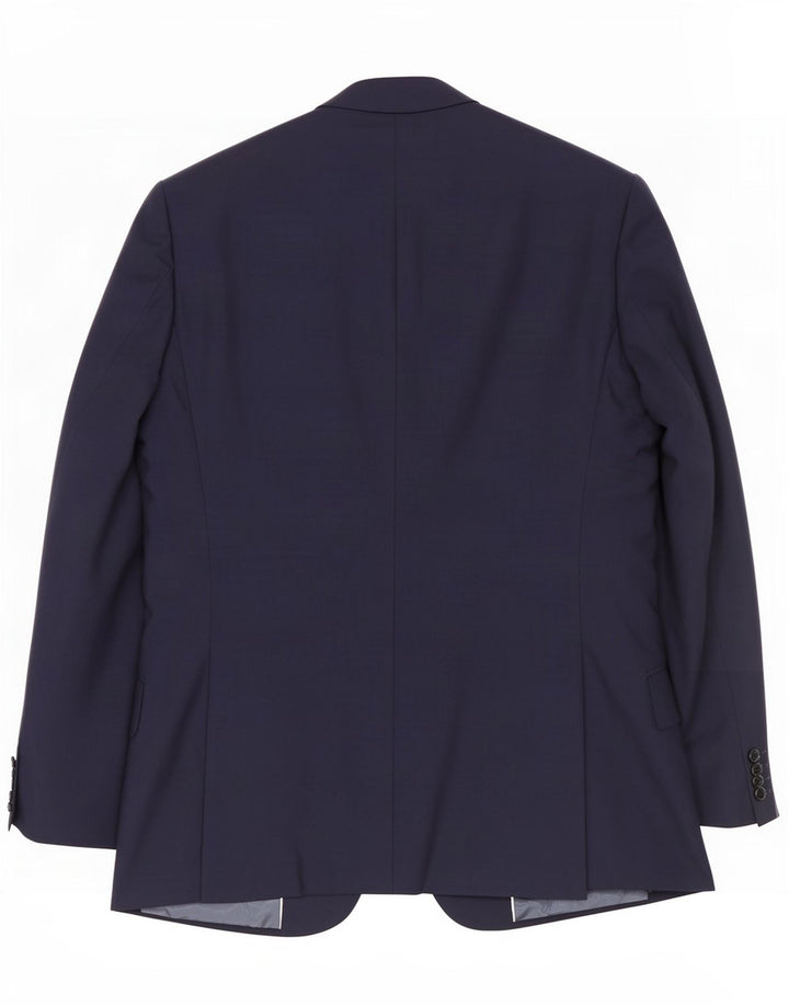 Jachetă Blazer pentru bărbați Reiss cu 1 nasture UK 38 Mediu Lână bleumarin