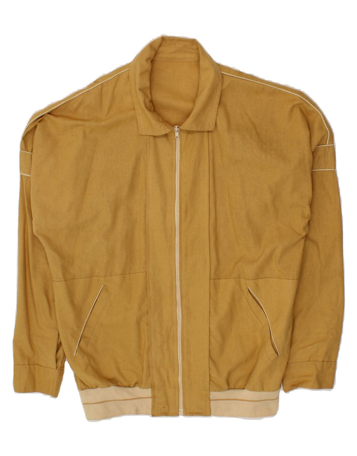 VINTAGE Mens Bomber Jacket UK 40 Large Beige Vintage Vintage and Second-Hand Vintage from Messina Hembry 