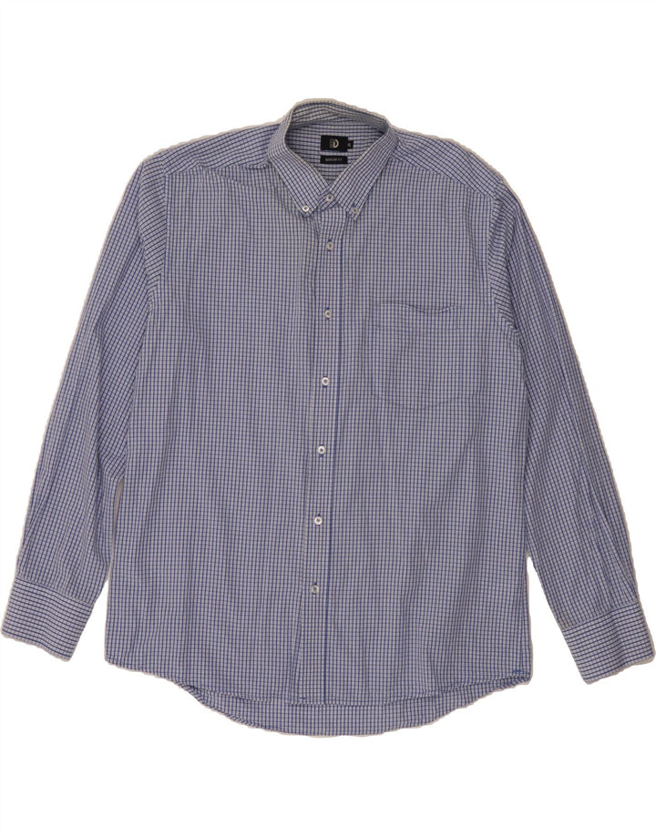 DACK'S Mens Regular Fit Shirt XL Blue Check Cotton Vintage Dack's and Second-Hand Dack's from Messina Hembry 