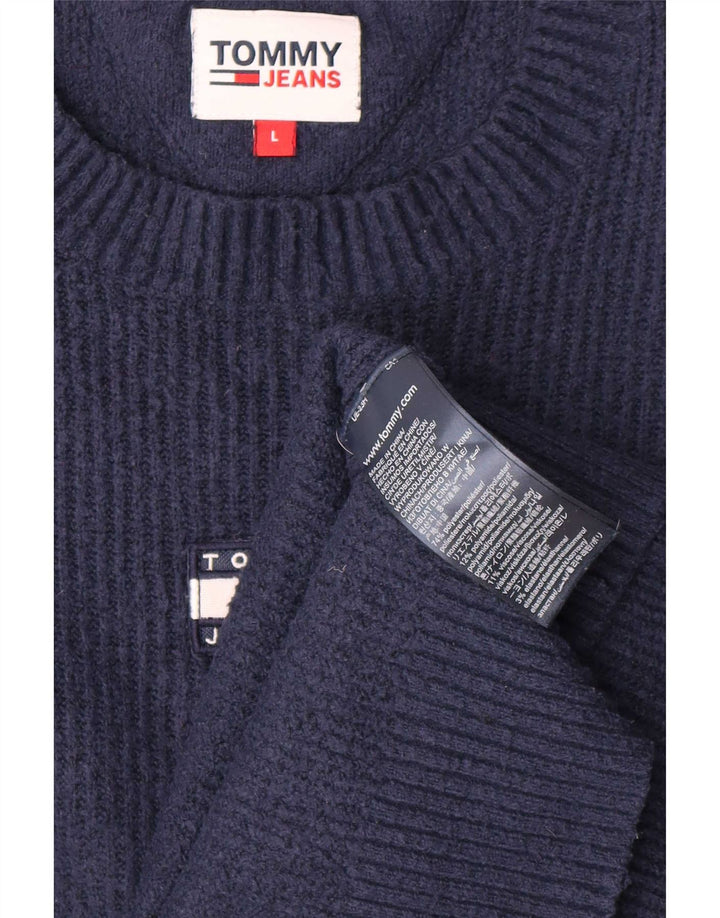 Pulover pentru bărbați Tommy Hilfiger, cu gât crew, poliester mare bleumarin