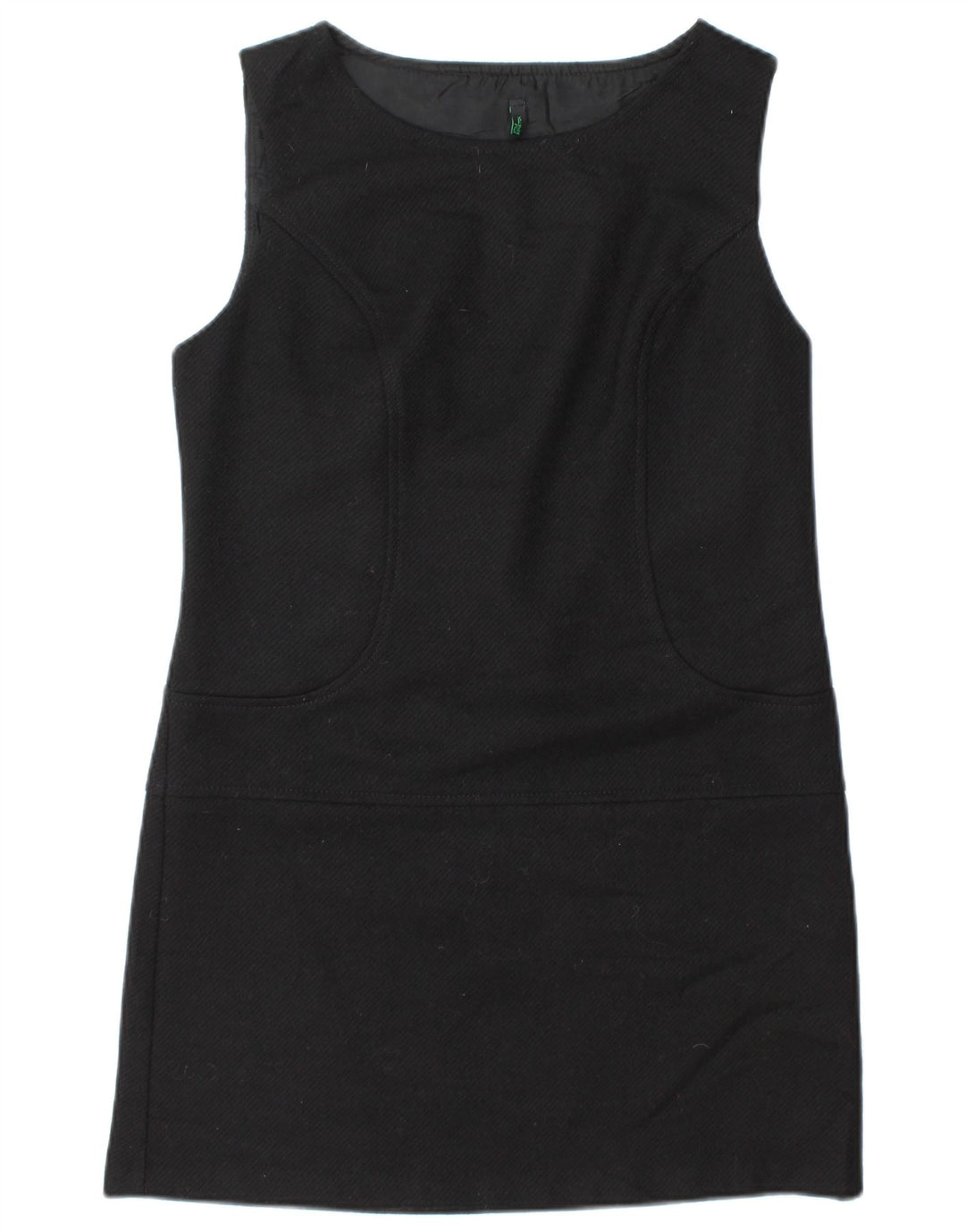 Rochie fără mâneci Benetton pentru femei UK 12 Lână neagră medie