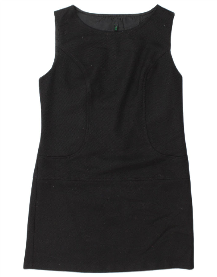 Rochie fără mâneci Benetton pentru femei UK 12 Lână neagră medie