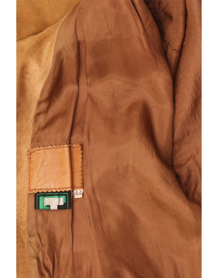 Geaca Bomber din piele intoarsa pentru barbati vintage IT 44 XS maro