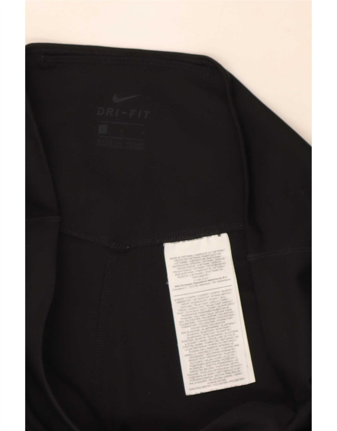 Leggings cu grafice Nike Dri Fit pentru femei UK 14 Poliester negru mare