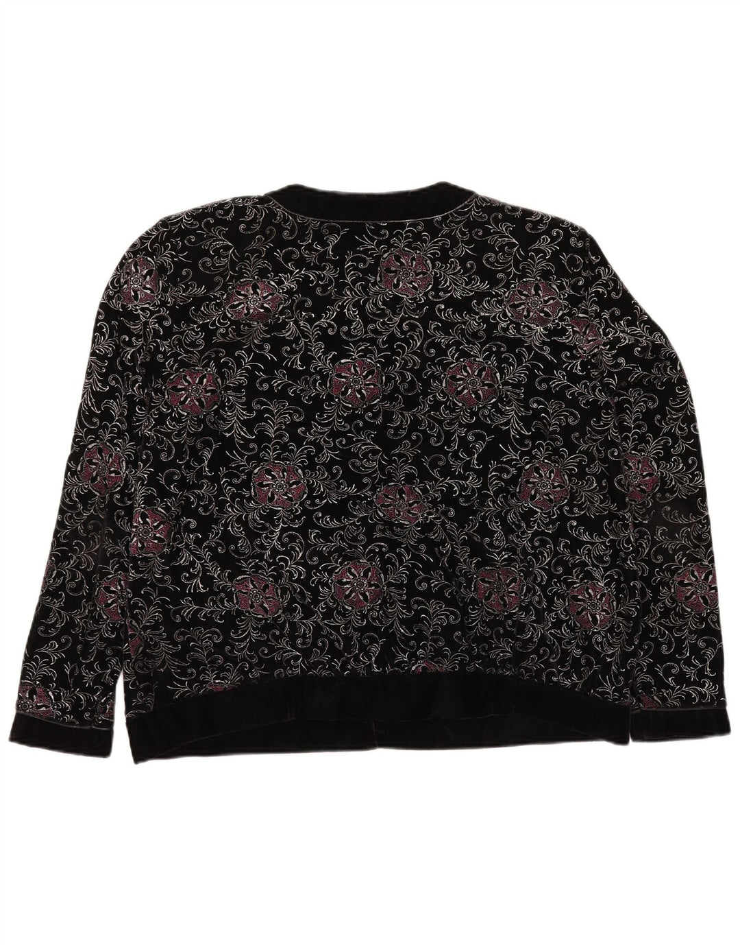 Jachetă pentru femei YESSICA, supradimensionată, cu 6 nasturi, EU 46 XL, neagră, florală