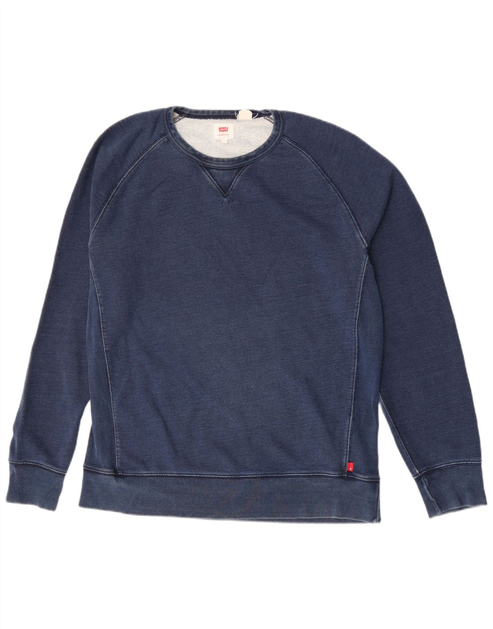 Pulover pentru bărbați Levi's Pulover mare din bumbac bleumarin