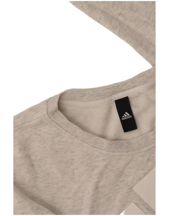 Pulover ADIDAS cu grafic pentru femei UK 16 mare gri