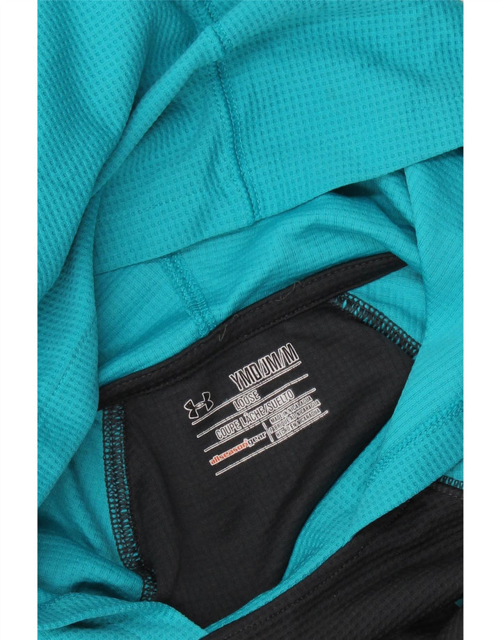 Top grafic pentru băieți UNDER ARMOUR cu mânecă lungă, 9-10 ani, mediu negru