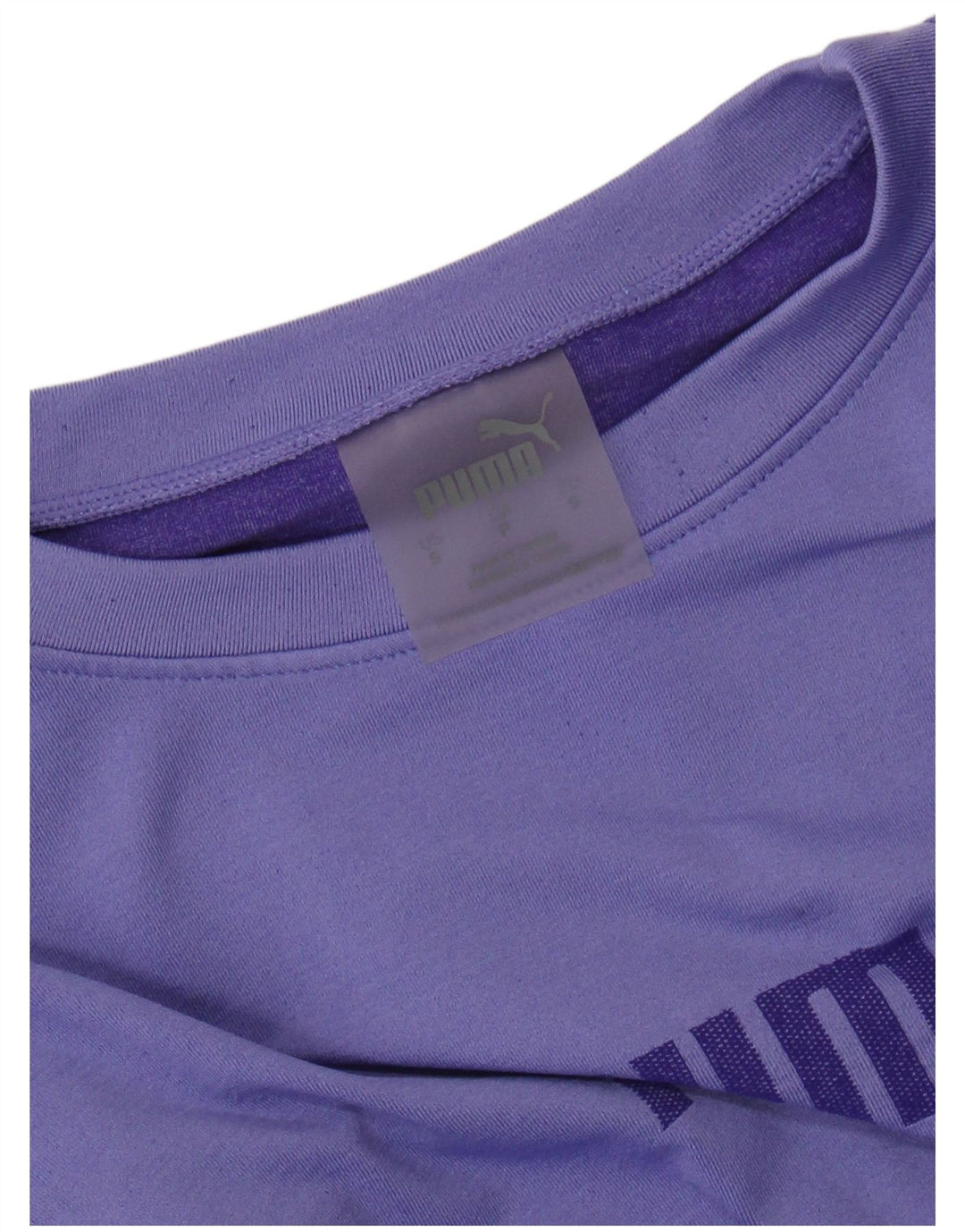 PUMA Crop Graphic Top pentru femei cu mânecă lungă UK 8 Small Purple