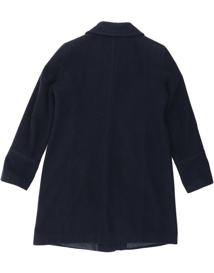 BENETTON Womens Open Overcoat UK 16 Large Navy Blue Wool Vintage Benetton and Second-Hand Benetton from Messina Hembry 