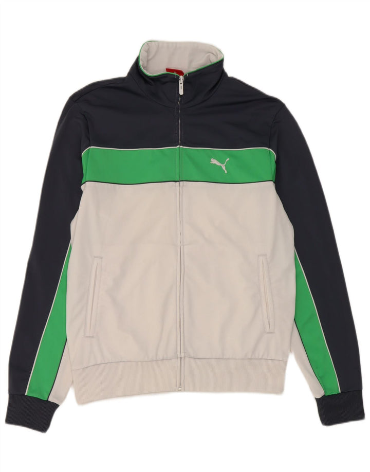 Jachetă de trening pentru bărbați Puma, alb mediu, poliester color bloc