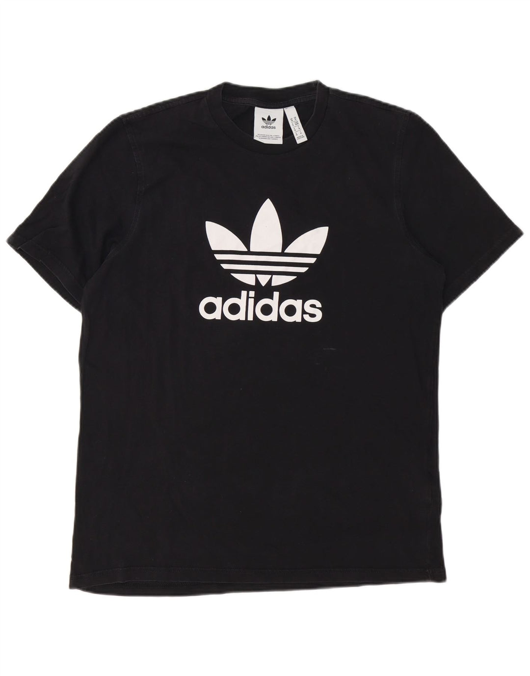 Tricou grafic ADIDAS pentru bărbați Top mediu din bumbac negru