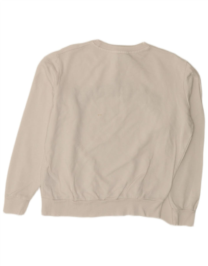 RICHMOND Pulover cu grafic supradimensionat pentru femei UK 10 Small White