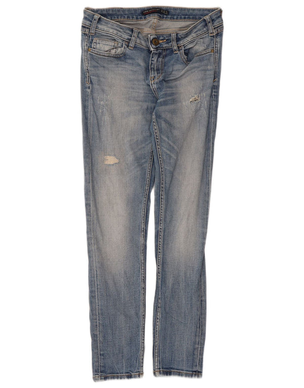 Blugi slim pentru femei Distressed Zara EU 36 XS W26 L27 Albastru