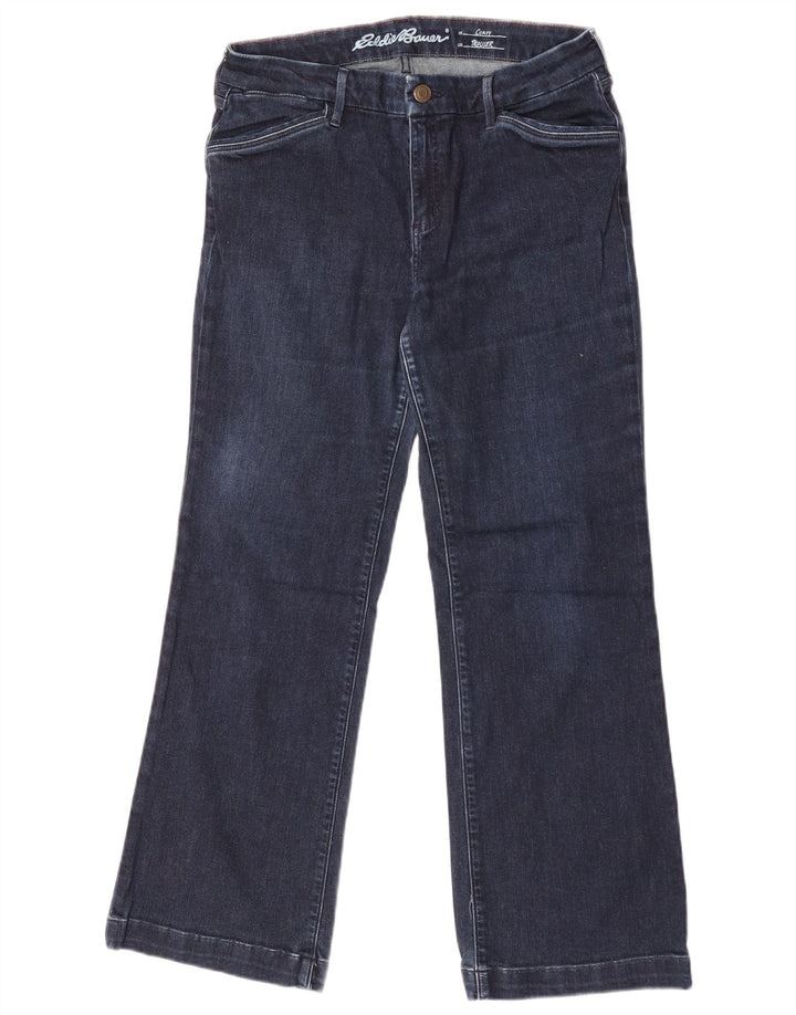 Eddie Bauer Blugi cu bootcut curvy pentru femei W32 L28 bumbac bleumarin