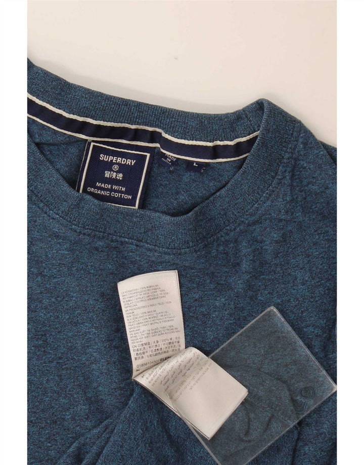 Tricou Superdry pentru bărbați Top mare din bumbac cu pete albastre