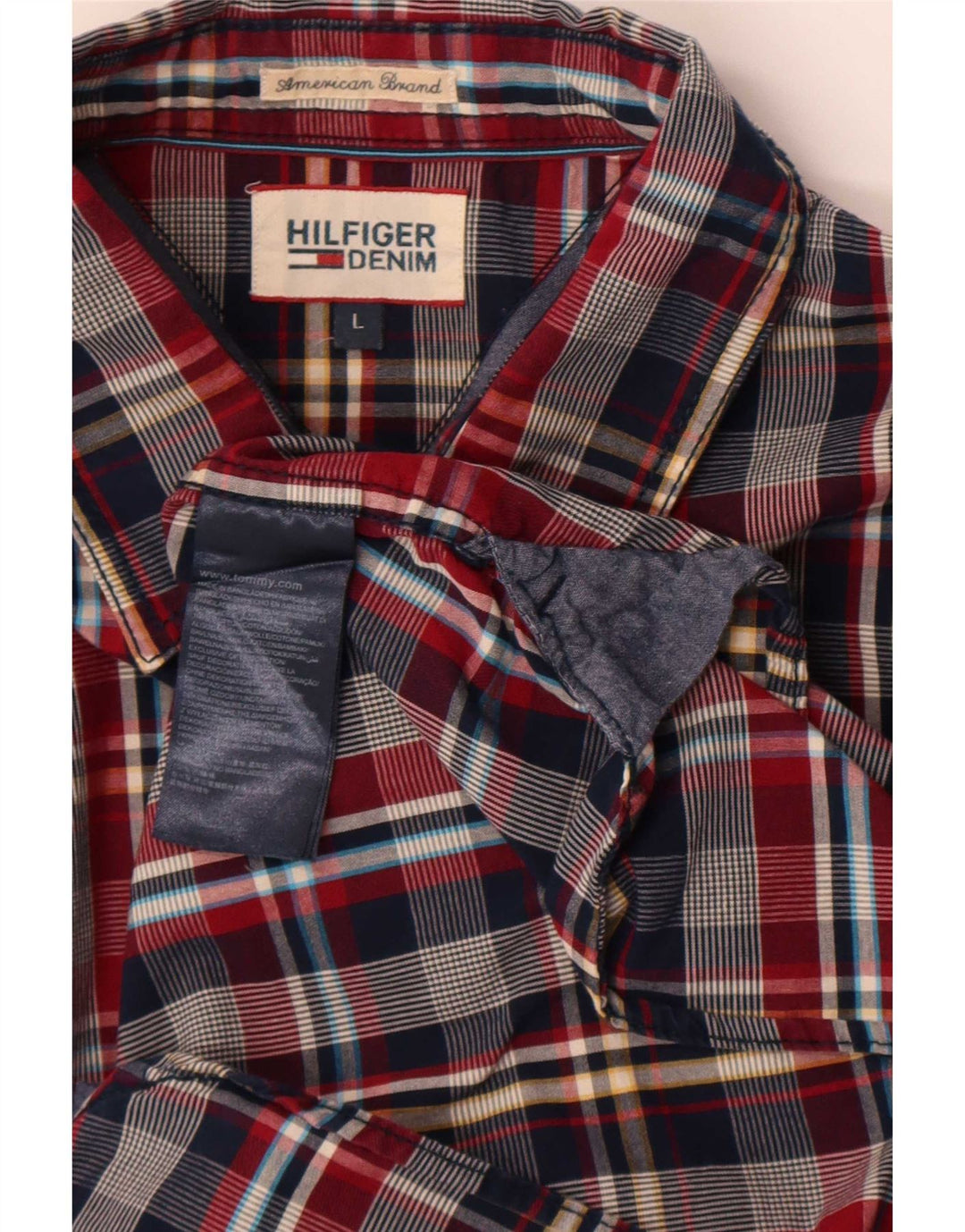 Cămașă pentru bărbați Tommy Hilfiger, mare, multicolor, din bumbac cu carouri
